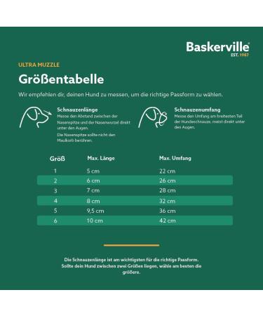 Buy Baskerville Ultra Muzzle Size 6 - Patented Design for Dogs to Pant Eat & Drink - Perfect for Large Breeds Prevents Biting & Wild Animal Browsing - Buy Online on SooperMarket.com