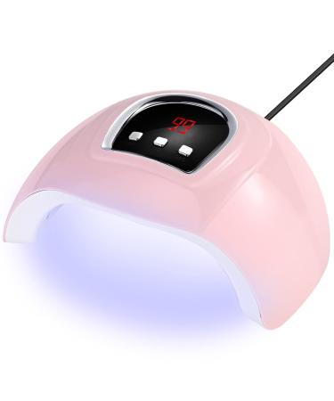 Yurayisen Nail Dryer Curing Lamp LED UV Nail Lamps for Gel Nail Polish with USB Plug 3 Timer Auto Sensor Smart Sensor Manicure and Pedicure Nail Art Tools for Home and Salon Pink