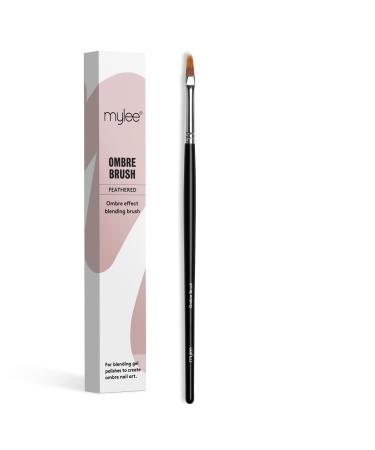 Mylee Brush For Gel Nail Art & Polish Application 7 Designs Oval Angled Ombre Fine Professional Quality Manicure Painting Tool Liner Drawing Pen for Home & Salon Use Ombre Brush