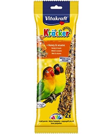 Vitakraft Kracker Treat Sticks for Lovebirds with Honey and Sesame 2pk Case of 5