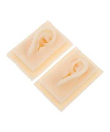 PLAFOPE 1 Pair Artificial Sample Human for Models Ear Earrings Body Soft Silicone Part Flexible Simulation Model Imitation Real Useful Practice Hearing-aid Products Props Teaching