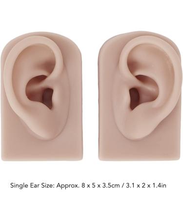 Silicone Ear Model Left and Right Soft Flexible Model Fake Ear Piercing Practice Human Ear Model Silicone Ear for Jewelry Display Acupuncture Teaching (#3) - Buy Online on SooperMarket.com