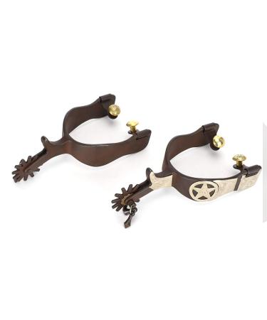 Horse Spurs Low Carbon Steel Horse Boot Spurs Decoration West Cowboy Style Horse Spurs for Riding