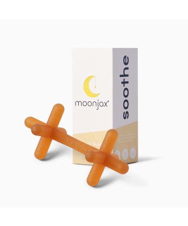 Moonjax Natural Rubber Baby Teething Toys - Baby teether for Infants  Toddlers  Newborns  CPSIA Certified