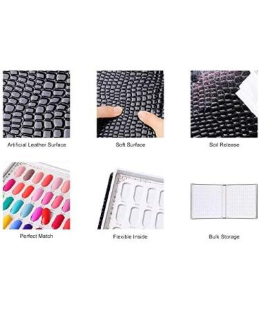 Lodokdre 216 Colors Nail Tips Display Book DIY Nail Arts Showing Tag Color Graphic Card Painting Display Board White - Buy Online on SooperMarket.com
