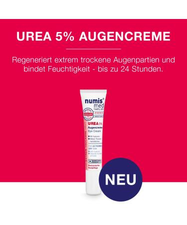 Numis Med Hyaluron Eye Cream 15ml - Vegan Anti-Aging Eye Care for Wrinkles & Dry Skin - 5% Urea Formula for Men & Women - Immediate Effect Eye Cream - Buy Online on SooperMarket.com