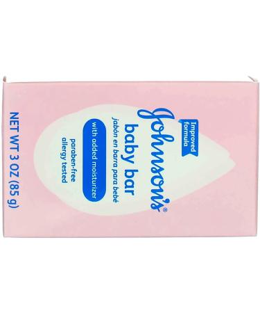 Johnson's Baby Bar Soap 3 oz (89ml) - 3 Pack | Gentle Cleansing for Sensitive Skin - Buy Online on SooperMarket.com