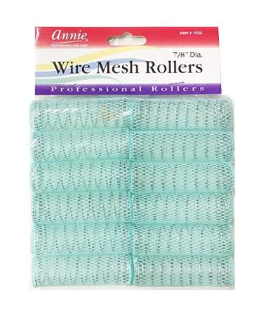 Annie 7/8 Wire Mesh Hair Rollers - 12 Pcs.