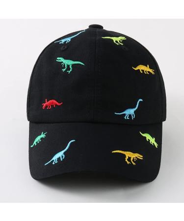 XYIYI Black Dinosaur Cotton Boys Baseball Hat | Toddler Boy Sun Hats Summer Cap - Ages 2-8 - Buy Online on SooperMarket.com