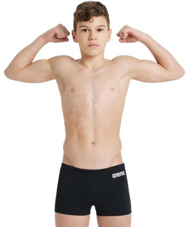 ARENA Boys' Team Swim Shorts - Solid Black-White Swimming Shorts (1 Pack) | Best International Shipping - Buy Online on SooperMarket.com