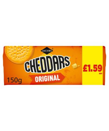 Jacobs Original Cheddar Cheese Biscuits Cheddars 12 x 150g