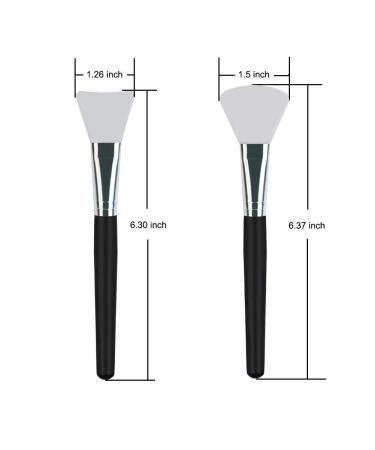 LORMAY 2pc Premium Silicone Face Mask Brush Set for Mud, Clay, DIY & Modeling Masks - Ideal for Body Lotion, BB & CC Creams - Buy Online on SooperMarket.com