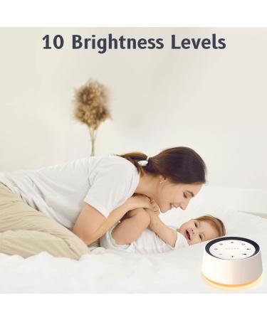 Sound Machine White Noise with 30 Soothing Sounds, 12 Colors, 5 Timers, Memory Function - for Baby Kids Adults - 32 Volume Levels, 10 Brightness Settings (White) - Buy Online on SooperMarket.com
