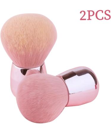 Makeup Powder Brushes Makeup Powder Brushes Foundation Set Face Professional Head Large Mineral Rose Gold 2PCS - Buy Online on SooperMarket.com