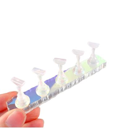 Asukohu Nail Holder Practice Nail Art Nail Holder For Acrylic Nails Painting Nails Practice Display Stand Acrylic Nail Nail Art Display Stand Clear