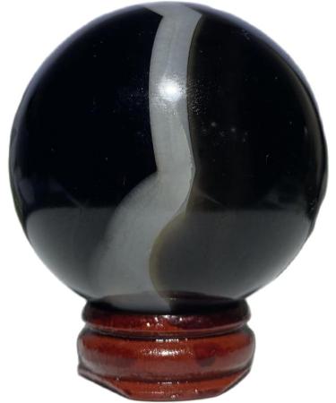 Natural Crystal Rough Natural Sphere Black Agate Crystals Balls Natural Gemstone Reiki QuartzSphere Fengshui Home Decoration 1pc (Color : 220-230g) - Buy Online on SooperMarket.com