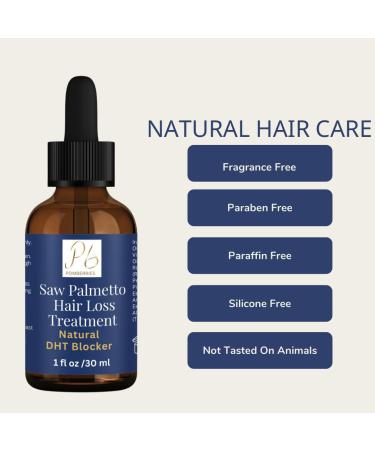 Saw Palmetto Hair Loss Treatment - Essential Oils for Hair Growth Strengthen Roots & Reduce Hair Loss - Buy Online on SooperMarket.com