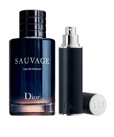 Dior Christian Sauvage For Men 2 Piece Set (3.4 Oz Eau De Parfum Spray / 0.34 Oz Eau De Parfum Spray /10 Ml Mini) Floral 1 Count (Pack of 1)