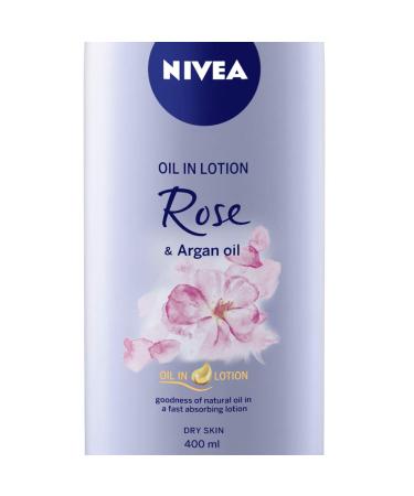 Nivea Rose and Argan Oil Body Lotion 400ml - Hydrating Formula for Dry Skin - Buy Online on SooperMarket.com