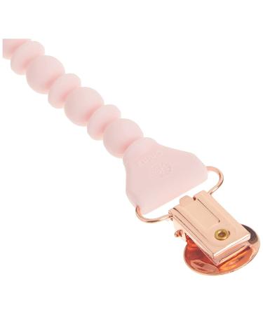 Itzy Ritzy Silicone Pacifier Clip - Pink & Rose Gold, 100% Silicone Strap with Clip for Pacifiers, Teethers, and Toys - Buy Online on SooperMarket.com
