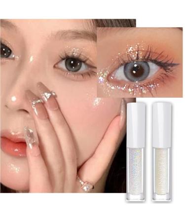 CHARMFORYOU Liquid Glitter Eyeshadow 2pcs Makeup Kit - Long Lasting Shimmer Eye Shadow Set for Women & Girls - Buy Online on SooperMarket.com