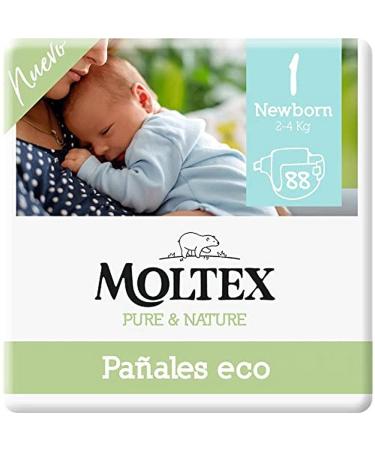 Moltex Pure & Nature Ecological Diapers Size 1 (2-5 kg) - 88 Diapers Size 1 (88 pcs)