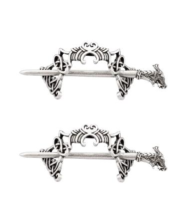 OSALADI 2 Sets Hair Clips Metal Hair Accessories for Thick Hair Barrettes for Thick Hair Hair Pins for Women Metal Hair Clip Women's Hair Clips Women Hairpin Miss Vintage