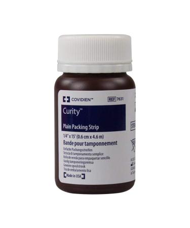 CURITY Plain Packing Strip - 1/4 x 5 Yds - Plain - Bottle - Each