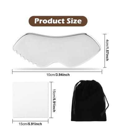 Stainless Steel Gua Sha Facial Tools | Sculpting & Massage for Face Neck & Body - Buy Online on SooperMarket.com