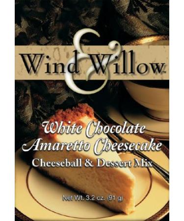 Wind and Willow White Chocolate Amaretto Cheesecake Cheeseball & Dessert Mix - 3.2 Ounce (4 Pack)