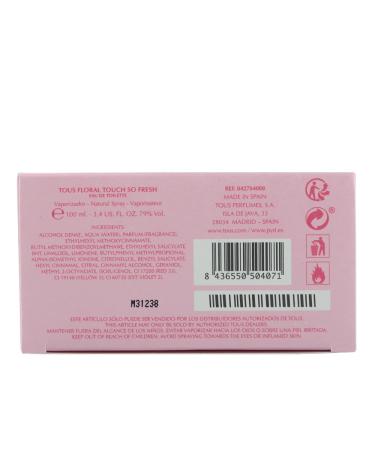 Tous Floral Touch So Fresh For Women Eau De Toilette Spray 3.4 Ounce - Buy Online on SooperMarket.com