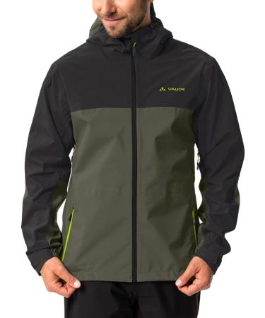 VAUDE Men's Moab Rain Jacket S - Lightweight Khaki Waterproof Jacket for Men | International Shipping Available - Buy Online on SooperMarket.com