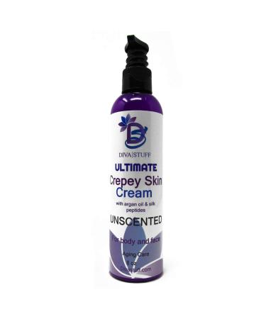 Ultimate Crepey Skin Cream With Hyaluronic Acid Argan Oil Silk Peptides and More For Dry Crepey. Damaged and Aging Skin 8oz Unscented 8 Ounce (Pack of 1)