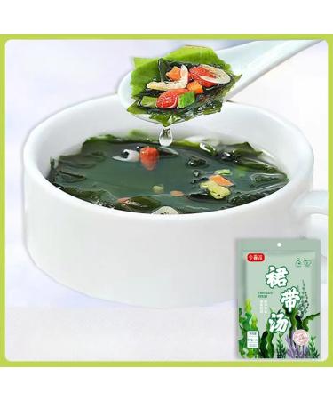 Korean Instant Seaweed Soup Chinese Help and Carrot Vegetable Soup Instant Brewed wakame Soup Healthy and Nutritious Breakfast Soup Delicious Seaweed Soup Convenient Soup (10 Bags)