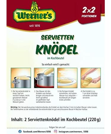 Buy Werner's Napkin Dumplings 2x2 Portions 6 Packs No Dyes No Flavor Enhancers | Healthy & Convenient Cooking Bags - Buy Online on SooperMarket.com