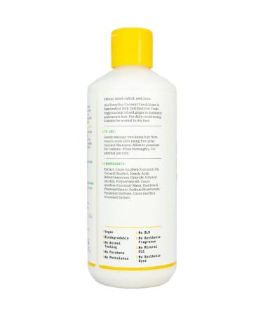 Alaffia Everyday Coconut Conditioner | Best Moisturizer for Wavy & Curly Hair | Vitamin E & Virgin Coconut Oil | 16 Fl Oz - Buy Online on SooperMarket.com