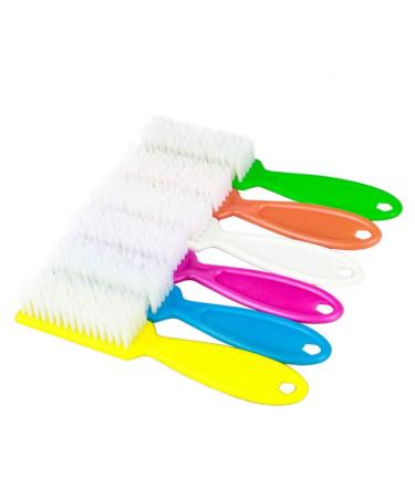Healifty 4pcs Nail Brush Long Handle Plastic Durable Nail Brush Cleaning Brush for Home Nail Makeup Salon Nail Art