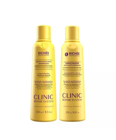 Rich e Professional | Clinic Repair System Home Care Kit | Shampoo And Conditioner | (2x) 250 ml / 8.45 fl.oz. Clinic (2x250ml)