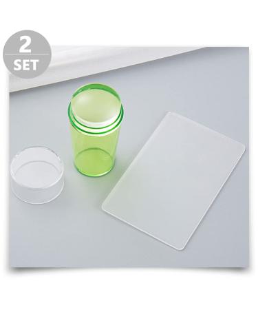 Uonlytech 2-Piece Silicone Nail Art Stamper Set | DIY Nail Decor Tools | International Shipping - Buy Online on SooperMarket.com