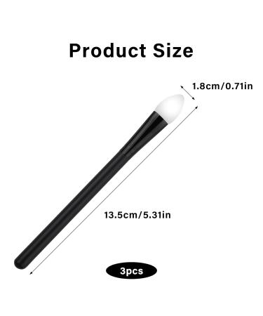 Cysthade Applicator Set - 3PCS Black Silicone Eyeshadow Brushes | Professional Make-Up Tools for Women & Girls - Buy Online on SooperMarket.com