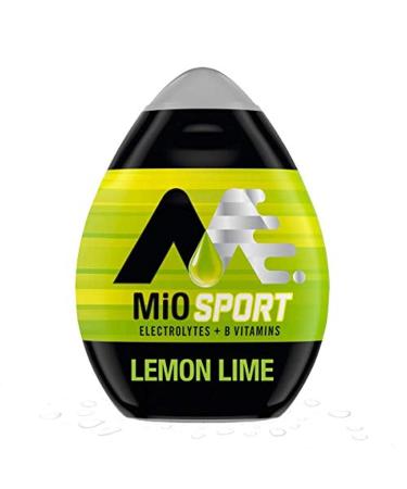 MiO Sport Electrolytes Lemon Lime Naturally Flavored Liquid Water Enhancer 12 Count 1.62 fl oz Sport Electrolytes Lemon Lime 1.62 Fl Oz (Pack of 12)