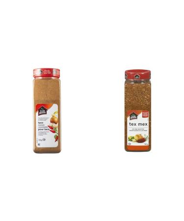 Club House Quality Natural Herbs & Spices Taco Seasoning 735g & Quality Natural Herbs & Spices One Step Seasoning Tex Mex 560g Taco Seasoning + Tex Mex 560g