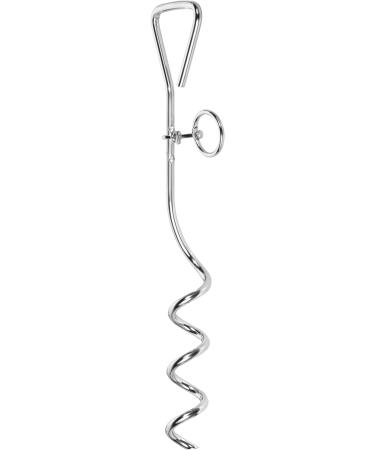 Bunty 16" Dog Tie Out Stake - Spiral Ground Anchor for Dog Lead Hook Leash & Dog Tie Out Cable - Premium Heavy Duty Dog Ground Spike for Outdoor Garden - Dog Camping Essentials & Accessories - Buy Online on SooperMarket.com
