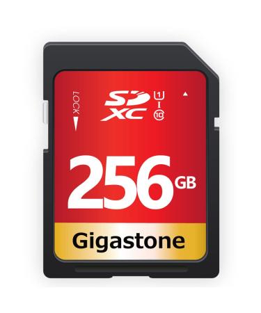 Gigastone 256GB SD Card UHS-I U1 Class 10 SDXC Memory Card High Speed Full HD Video Canon Nikon Sony Pentax Kodak Olympus Panasonic Digital Camera, with 1 Mini case SD 256GB U1 1-Pack