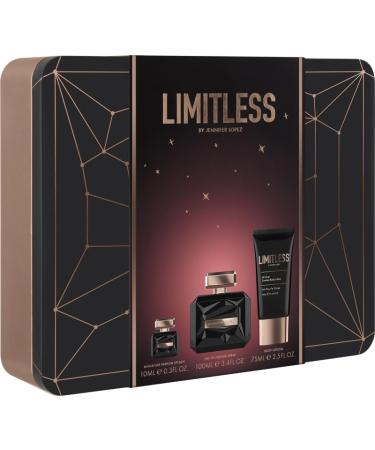 Jennifer Lopez LIMITLESS Gift Set EDP 100ML Body Lotion 75ML Mini Parfum 10ML 3.4 Fl Oz (Pack of 3)
