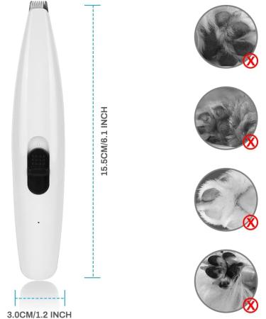 Dog Clippers Welltop Dog Grooming Clippers Low Noise USB Rechargeable Pet Hair Trimmer Cordless Clippers for Small Dogs Cats Pet Electric Clipper for Hair Around Face Eyes Ears Paws Rump (White) - Buy Online on SooperMarket.com