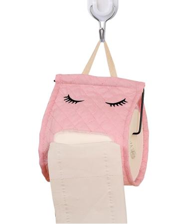 Toilet Paper | Hangable Cotton Cute Eyelash Shape Toilet Paper Organizer for Bathroom | Toilet Paper Dispenser Box for Camping Bathroom RV Car Travel No Glue or Drill Needed Dalynn Pink - Buy Online on SooperMarket.com