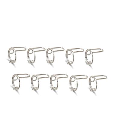 Wispbreeze 10 Pieces Sets Thin Nail Rings for Ladys Daily Fingertip Protective Cover Ring Jewelry to Girlfriend Silver