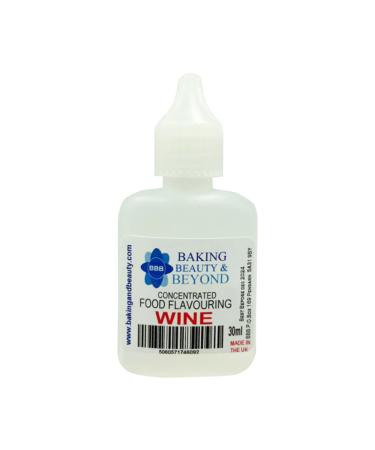 Baking Beauty and Beyond Concentrated Food Flavouring Oil - Dozen of Professional Quality Food Grade Flavouring Oil for Candy Making Baking Cooking Lip Balm and Lip Gloss - Wine (30ml)