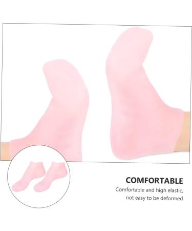 minkissy 2 Pairs Sock Skin Soles Gel Booties Moisturing Foot Moisturizing Foot Moisturizer Spa Stocking Skin Protect Soles Foot Lotion Spa Soften Women's Heel Silicone Gel Pink Sebs - Buy Online on SooperMarket.com